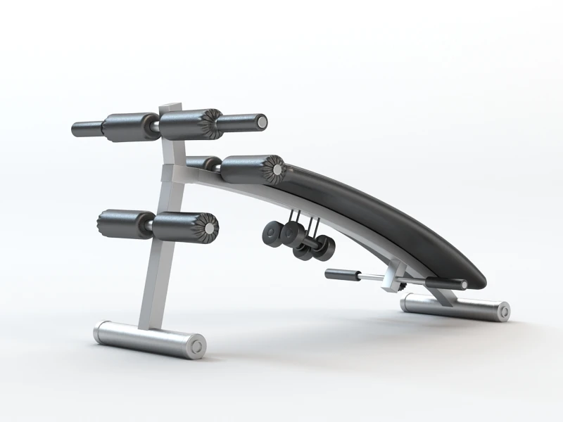 Gym workout bench 3D Model_05